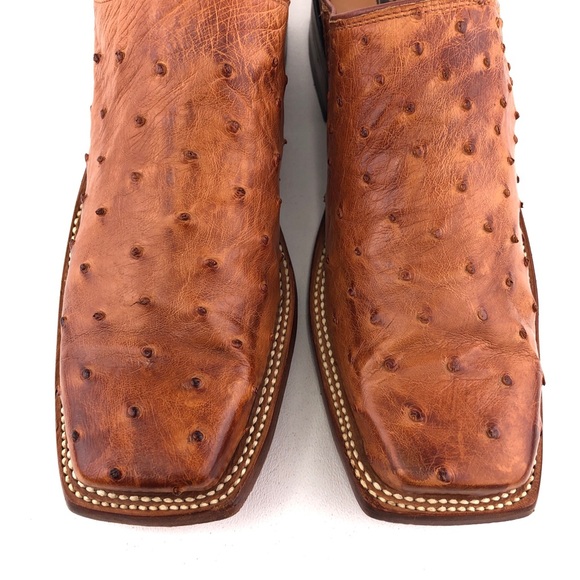 Lucchese 2000 Full Quill Ostrich Leather Slip on Clog Mules 8 B - Picture 14 of 14